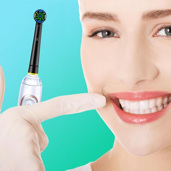 WENS Sensitive Aufsteckbürsten Kompatibel mit Oral b Elektrische Zahnbürste, Zahnbürstenköpfe Geeignet für Oral-B Pro1000/2000, 2 Sensitive, 2 Precision, 2 Floss, 2 Cross, Schwarz 8er