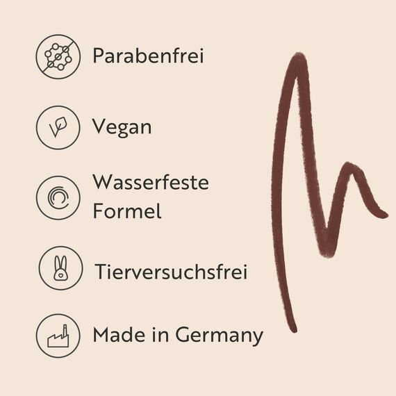 M. Asam MAGIC FINISH EYE DESIGNER Vibrant Brown (0,28 g) – wasserfester Eyeliner für ein langanhaltendes & farbintensives Ergebnis mit integriertem Schwämmchen für einfaches Verblenden, Augen Make-up