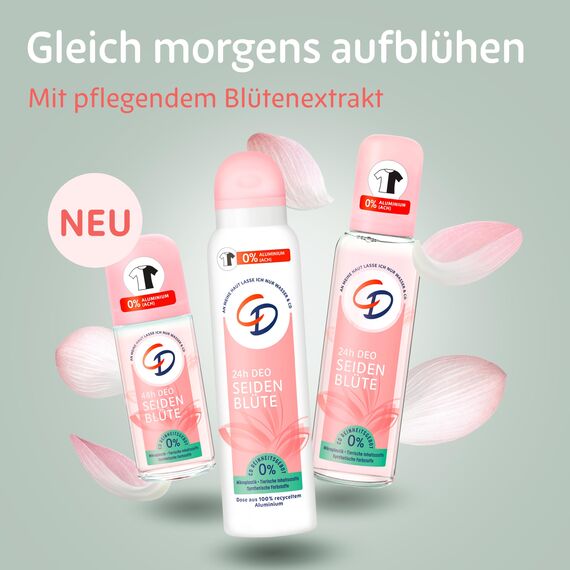 CD Deo Zerstäuber Seidenblüte | 75 ml | Deodorant ohne Aluminiumsalze | langanhaltender Schutz für 48 h | für empfindliche Haut geeignet | vegan | Körperpflege