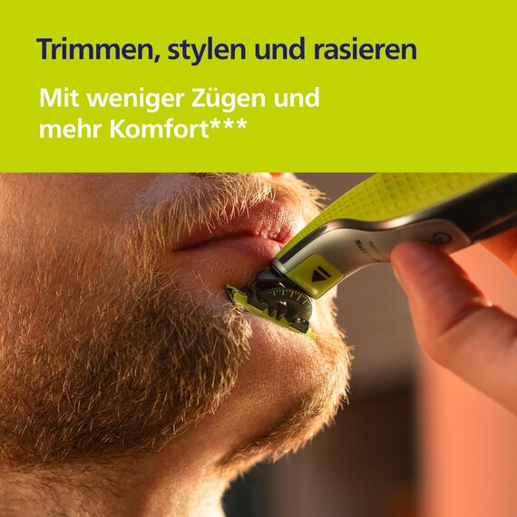 Philips OneBlade Original 360-Klingen, passend für alle OneBlade und OneBlade Pro Modelle, original von Philips, 2er-Pack (Modell QP420/60)