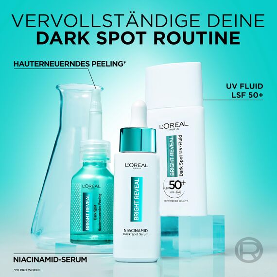 L'Oréal Paris Serum-Cleanser - Reinigt porentief gegen Pigment- & Aknemale, für einen strahlenden Teint, mit Niacinamid & Salicylsäure, Bright Reveal Dark Spot Serum-in-Cleanser, 150 ml