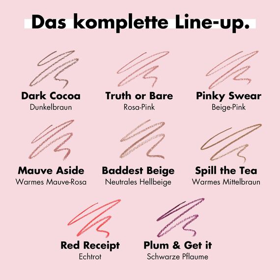 e.l.f. Cream Glide Lip Liner, Lippen Formen & Modellieren, Hochpigmentierter Stift, Semi-Mattes Finish, Vegan & Tierversuchsfrei, Mauve Aside