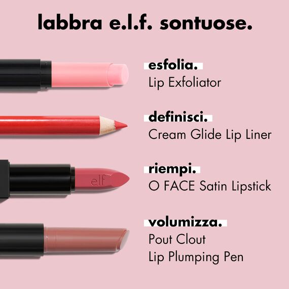 e.l.f. Cream Glide Lip Liner, Lippen Formen & Modellieren, Hochpigmentierter Stift, Semi-Mattes Finish, Vegan & Tierversuchsfrei, Mauve Aside