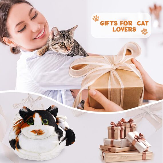 Katzen Kosmetiktasche Kordelzug,Schminktasche Groß,Tragbare Make up Organizer Tasche,Reise Aufbewahrungstasche,Geschenke FüR Katzenliebhaber