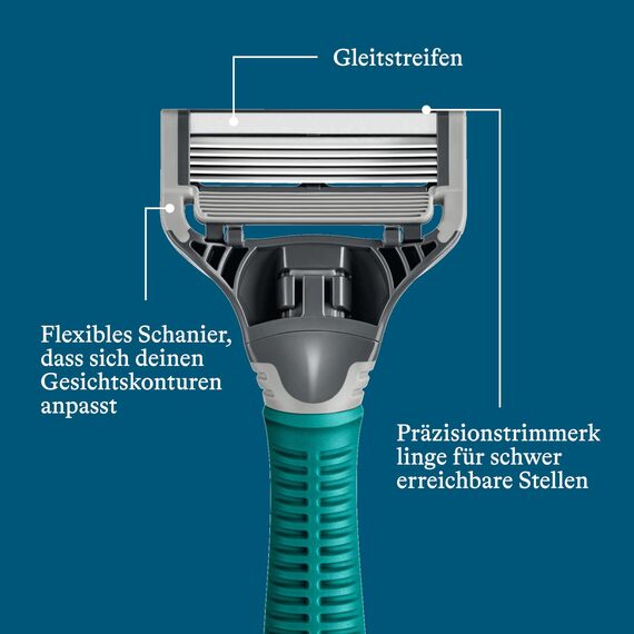 Harry's Nassrasierer für Männer - Set mit Grünem Griff und 10 Ersatzklingen