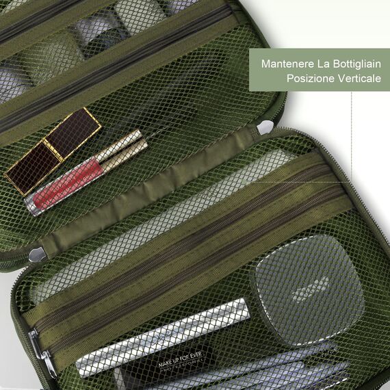 Carttiya Reise Kulturtasche Herren – Gross Kulturbeutel zum Aufhängen mit Wasserdichter Waschtasche & Kosmetiktasche, Praktischer Reise-Kulturtasche Geschenke zum Vatertag (Militärgrün)