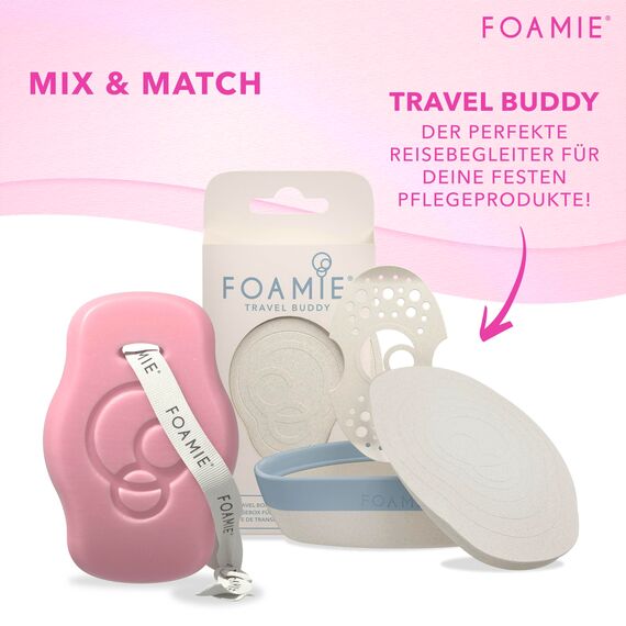 Foamie Festes Shampoo STRENGTH mit Niacinamid, Shampoo Volumen für Feines & Dünnes Haar, Niacin & Reisextrakte für intensiven Schutz & Kräftigung, 80g