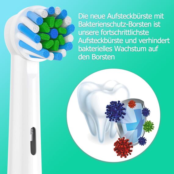 WENS Sensitive Aufsteckbürsten Kompatibel mit Oral b Elektrische Zahnbürste, Zahnbürstenköpfe Geeignet für Oral-B Pro1000/2000, 2 Sensitive, 2 Precision, 2 Floss, 2 Cross, Weiß 8er