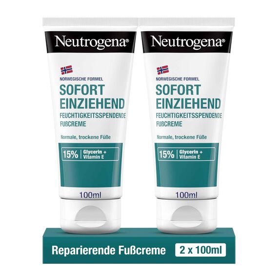 Neutrogena Norwegische Formel Fußpflege, Feuchtigkeitscreme die Hornhaut vorbeugt, 100ml (Packung mit 2)