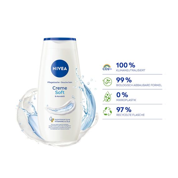 NIVEA Creme Soft Pflegedusche, 250ml (Packung mit 2)