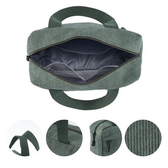 Jiliyote Groß Kosmetiktasche Damen Cord Kulturtasche Damen Make-up Tasche Kulturtaschen Cosmetic Bag Reise Kulturbeutel für Travel mädchen Frauen