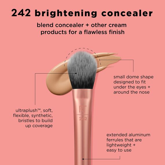 Brightening Concealer - Brocha Para Corrector Real Techniques (Packung mit 2)