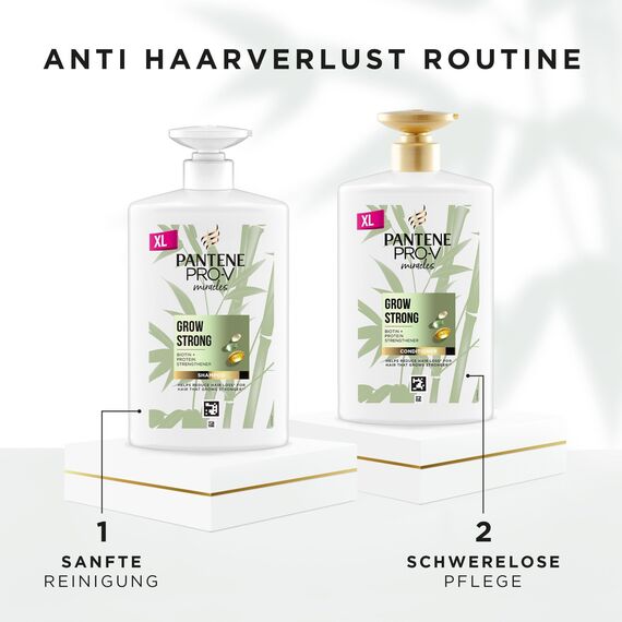 Pantene Pro-V Grow Strong Pflegespülung mit Biotin und Proteinverstärker 1000ml Pumpspender. Pro-V Miracles Pflegespülung Hilft, Haarverlust durch Haarbruch zu Reduzieren. Für Trockenes Haar