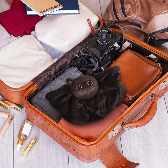 Katzen Kosmetiktasche Kordelzug,Schminktasche Groß,Tragbare Make up Organizer Tasche,Reise Aufbewahrungstasche,Geschenke FüR Katzenliebhaber
