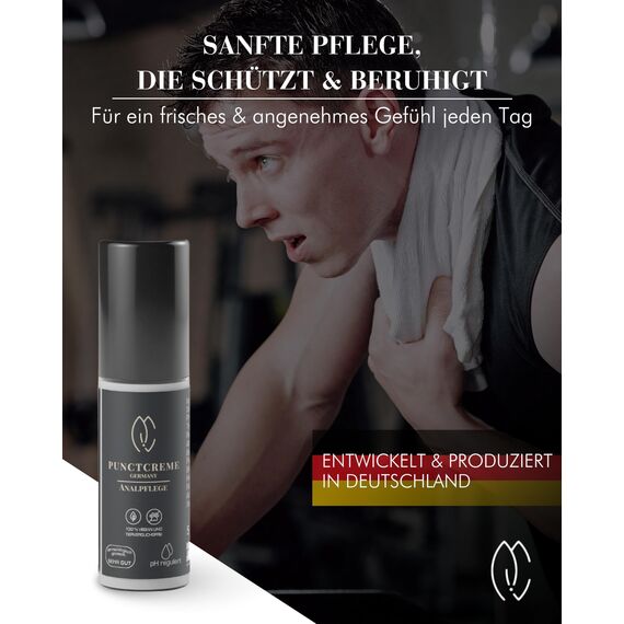 HERRENCREME Punctcreme Analpflege 5 ml I Pflegecreme für empfindlichen Analbereich I Analcreme für Männer & Frauen I Intimpflege vom Facharzt entwickelt I vegan & dermatologisch getestet