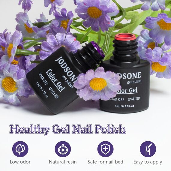 JODSONE UV Gel-Nagellack-Set in 20 Farben mit UV-Licht, Basis- und Decklack, matt, hochglänzend, leuchtendes Nagelgel, ausgestattet mit Maniküre-Werkzeugen…