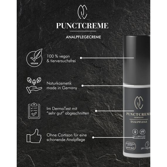 HERRENCREME Punctcreme Analpflege 5 ml I Pflegecreme für empfindlichen Analbereich I Analcreme für Männer & Frauen I Intimpflege vom Facharzt entwickelt I vegan & dermatologisch getestet