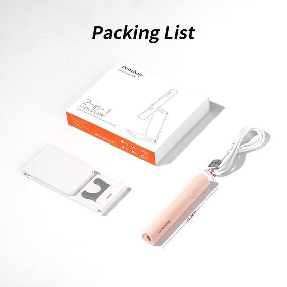 Denabuty UV Lampe für Gelnägel, Mini U V LED Lampe für Nägel Wiederaufladbar mit Ständer Tragbare Kleine UV Nagellampe für Gel Nagellack, zum Aushärten von Nagelkleber & Nail Tips Rosa