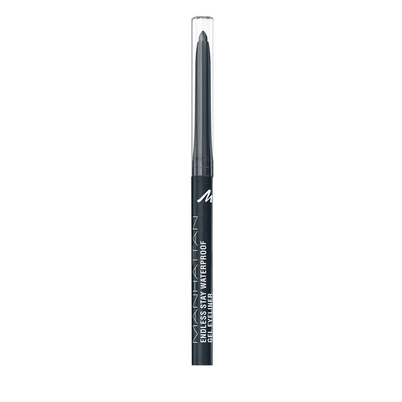 Manhattan Endless Stay Waterproof, Grauer Gel Eyeliner mit herausdrehbarer Mine ohne Anspitzen, Farbe Earl Grey 008, 1 x 2,6g (Packung mit 2)