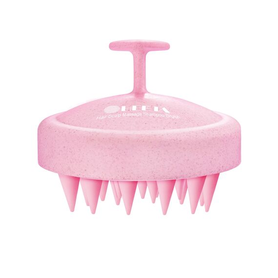 HEETA Kopfhaut Massagebürste, Kopfmassage Bürste mit weichen Silikonborstn, Haarmassagebürsten für die Haarpflege Entspannen Sie die Kopfhaut, Haarmassage für Männer, Frauen, Kinder, Rosa