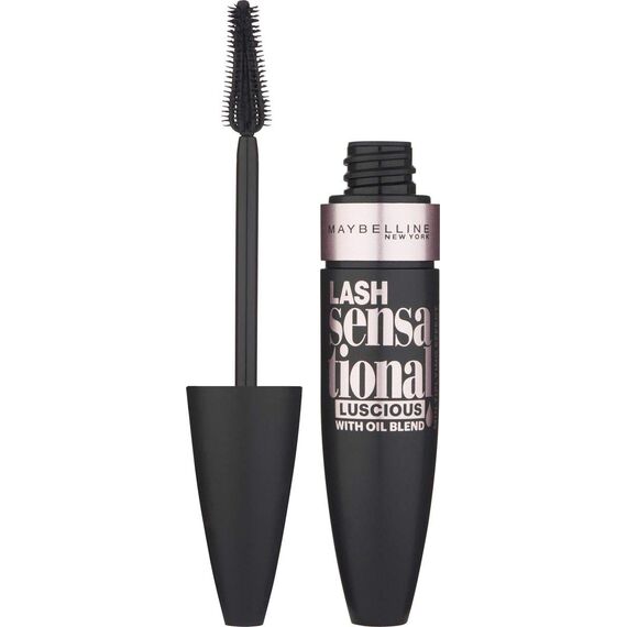 Maybelline New York Mascara für Volumen und Definition, Lash Sensational Luscious, Very Black, 9,5 ml (Packung mit 2)