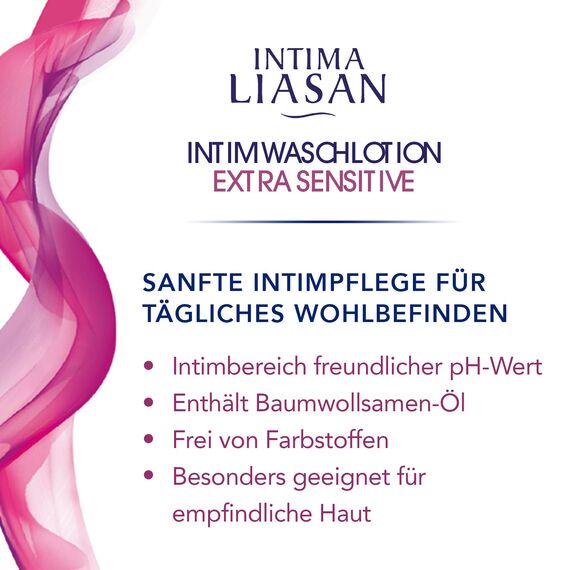 Intima Liasan by Sagrotan Intim-Waschlotion EXTRA SANFT – Milde Intim-Pflege für empfindliche Haut – Ohne Alkohol, Seife und Farbstoffe – 1 x 500 ml