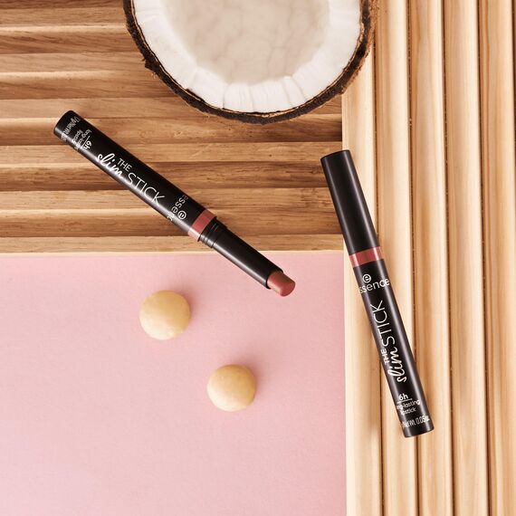 essence THE slim STICK, Lippenstift, Nr. 103, Nude, langanhaltend, pflegend, Expressergebnis, farbintensiv, matt, vegan, ohne Parfüm, ohne Alkohol, ohne Parabene, 1er Pack (1.7g)