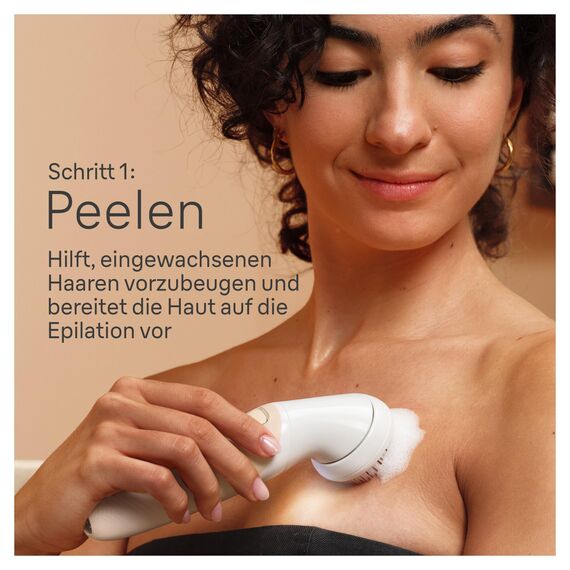 Braun Silk-épil 9 Flex SkinSpa All-in-One Set, Epilierer Damen / Haarentferner für langanhaltende Haarentfernung, Ladyshaver, Mini-Rasierer für den Körper, 9-481 3D, weiß/Gold