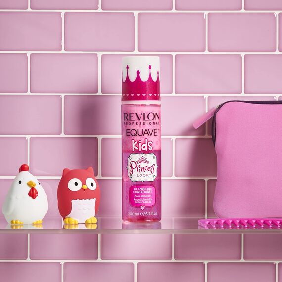 REVLON PROFESSIONAL EQUAVE Kids Princess Detangling Conditioner, 200 ml, entwirrender Leave in Sprühconditioner für Kinder, 2-Phasen Haarpflege für glänzende, seidige Haare (Packung mit 2)