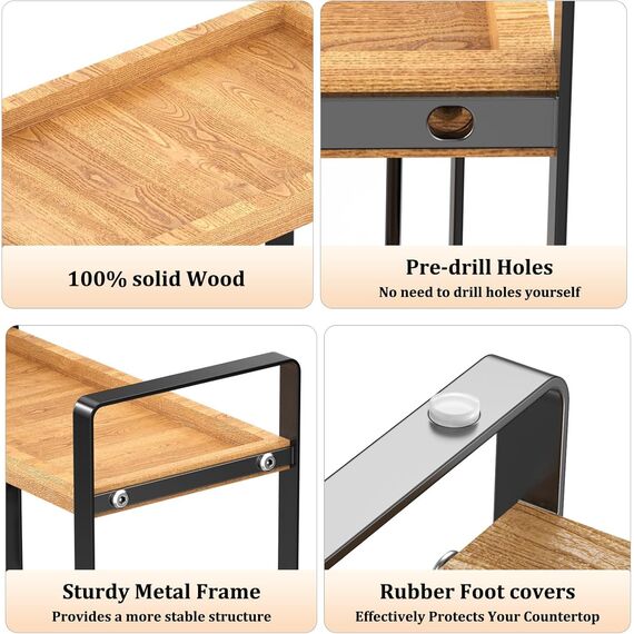 LEMIKKLE Kaffeebar-Zubehör und Kaffeetassenhalter, Küchenorganizer und -aufbewahrung, Gewürzregal-Organizer für Arbeitsplatte, Küche (Kaffeestations)