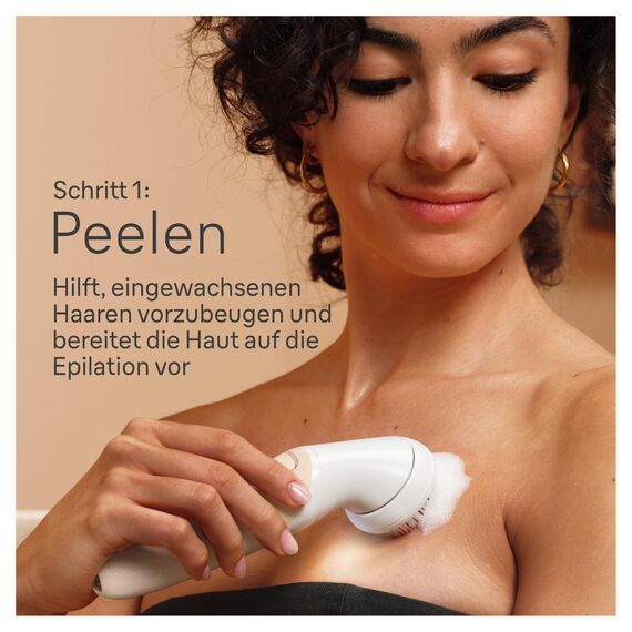 Braun Silk-épil 9 Flex SkinSpa Epilierer Damen, All-in-One Set, Haarentferner für Langanhaltende Haarentfernung, Ladyshaver, Facespa Gesichtshaarentferner, Made in Germany, 9-681 3D, Weiß/Gold