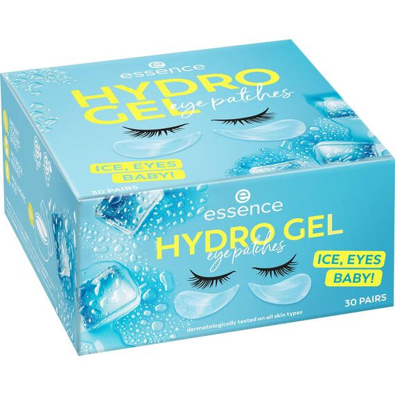 essence HYDRO GEL eye patches ICE, EYES, baby! 30 Pairs, Augenpflege, Blau, feuchtigkeitsspendend, kühlend, schimmernd, vegan, ölfrei, ohne Parfüm, ohne Alkohol, 1er Pack (90g)