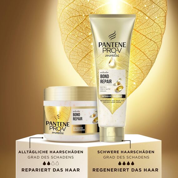 Pantene Pro-V Molecular Bond Repair Tiefenwirksame Haarpflege mit Biotin 300ml, Konzentrierte Pro-V Formel für Extrem Trockenes Haar, Sorgt für Sichtbar Gesünderes, Gestärktes und Regeneriertes Haar