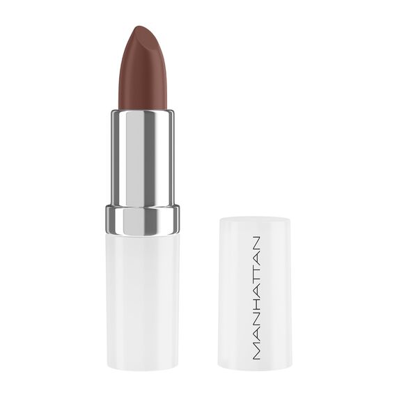 Manhattan Lasting Perfection Satin Lipstick 320 Crushed Cinnamon, Lippenstift für intensive, langanhaltende Farbe und feuchtigkeitsspendende Pflege