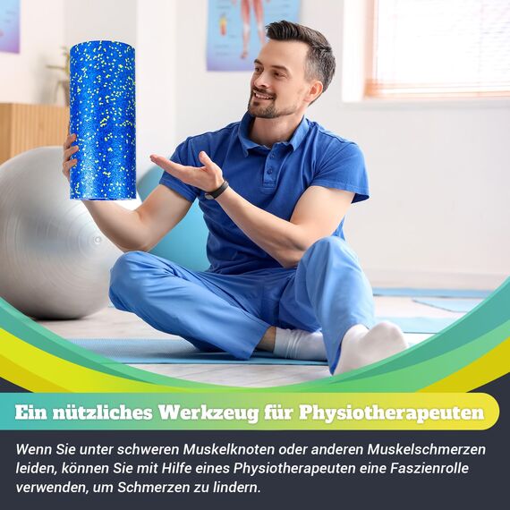 GYMERK Faszienrolle Mittlere Härte, Foam Roller (33 x 17 cm), Selbstmassage Fazienrolle zur Dehnung & Fitness des Rücken Wirbelsäule Beine, Effektive Massagerolle für funktionales Training