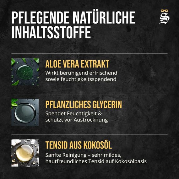 Störtebekker® Premium Shampoo Bar Aloe Vera - Festes Shampoo Herren & Damen - 3in1 Duschseife Männer für Haare, Kopfhaut & Bart - Feuchtigkeitsshampoo - vegan, handgefertig - 100g