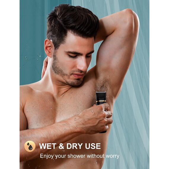 Intimrasierer Mann, 3-in-1 Nasenhaartrimmer und Rasierer Herren Elektrisch mit Stehender Ladestation,Nass-und Trockengebrauch,rasierer herren intimbereich für Brust Beine Achselhöhle Leiste Nase,IPX7