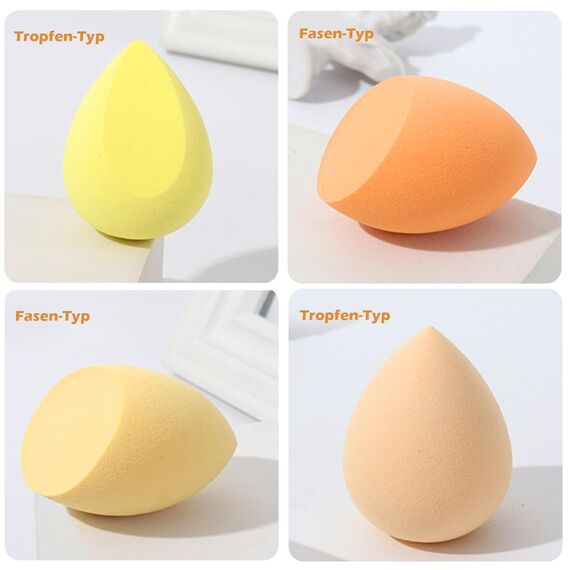 EUDUQ 8 Stück Make up Schwamm Set,Beauty Blender groß Make Up ei bunt Puderquaste Kosmetik Schwämmchen Waschbar Sponge Abschminkpads für Flüssigkeit Foundation Puder Sonnenschutz (Gelb)