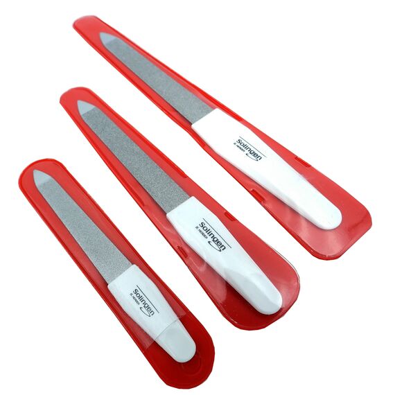 3 Profi Nagelfeilen Solingen original H.Herder Saphir Feile Maniküre Nagelfeile Metall Fein Grob Set Solinger Qualität