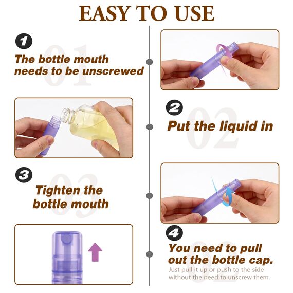 Mozeat Lens 6 Stück Tragbare Parfüm Nachfüllbar 5 ml Sprühflasche Mini Kunststoff Parfümzerstäuber Leere Reiseflasche Parfüm Probenflaschen für Reisen Ausgehen, 3 Farben