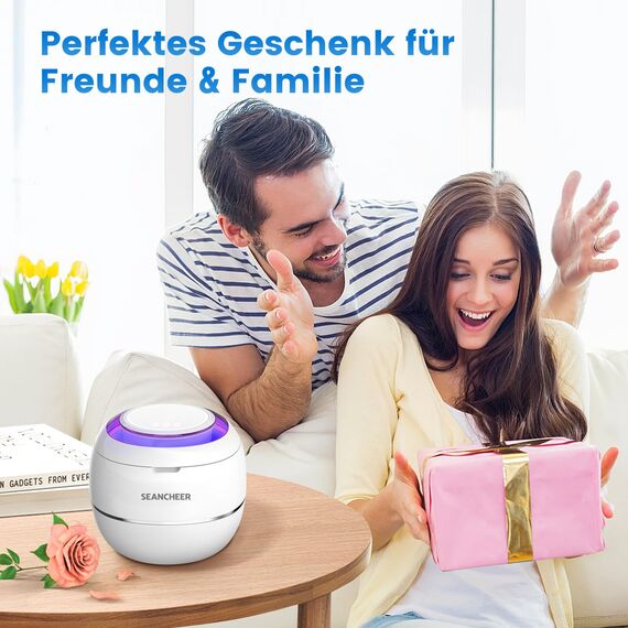 Ultraschallreinigungsgerät 48000Hz Ultraschallreiniger | 24W | 180ML | Ultrasonic Cleaner mit UV Lampe Ultraschallbad für | Zahnersatz | Retainer | Aligner | Prothesen | Zahnschiene | Schmuck | (Weiß)