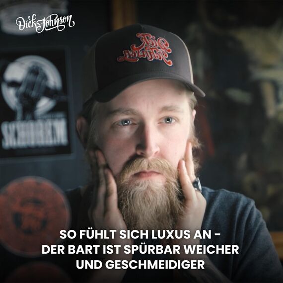 Dick Johnson Bartöl True Whiskey mit Bergamotte 50 ml – Bart Öl mit Arganöl, Mandelöl und Jojobaöl - Bartpflege Männer zur täglichen Anwendung & Bartwachstum – Geschenk für Männer – Made in Finnland