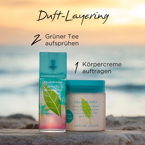Elizabeth Arden - Green Tea Coconut Breeze Honey Drops, Körperlotion, Hydratisiert, beruhigt und pflegt die Haut - Kokosduft - 500 ml