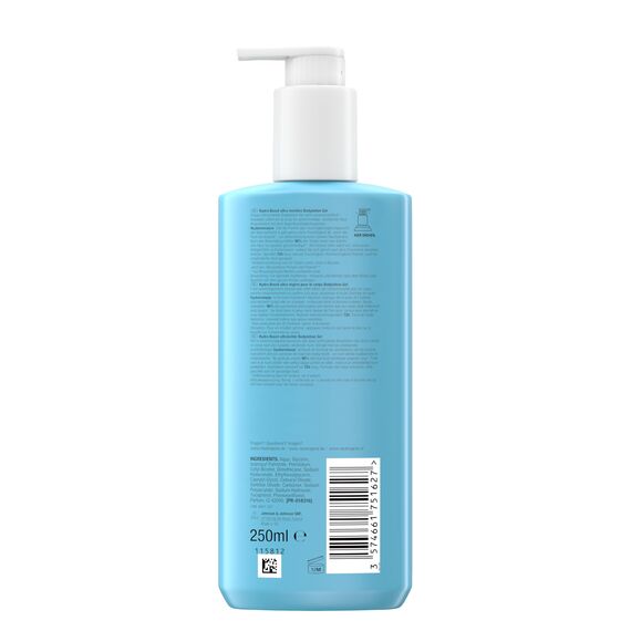 Neutrogena Hydro Boost Bodylotion Gel, ultra-leichte Formel für geschmeidige Haut, feuchtigkeitsspendende Körperlotion mit 17Prozent Glycerin + Hyaluronsäure, Körpercreme-Gel für alle Hauttypen 250 ml