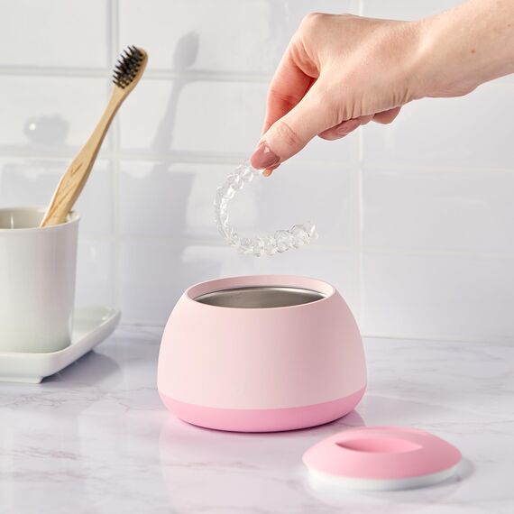 Zima Dental Pod: Ultraschallreinigungsgerät. Der originale Ultraschallreiniger für Zahnschienen, Knirscherschienen, Aligner, Nachtschienen, Zahnprothesen. Ultraschallreinigungsgerät für Dentalpflege.