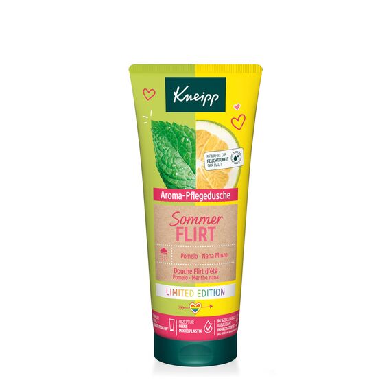Kneipp Aroma-Pflegedusche Sommerflirt - Limited Edition Duschgel mit Extrakten aus Pomelo & Nana Minze - Die pflanzliche Pflegeformel verbessert das Hautgefühl während & nach dem Duschen - 200ml