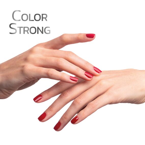 Nagelhärter Lack mit Biotin, Silizium und Keratin - Stärkt und repariert beschädigte, geschwächte, brüchige Nägel durch Gel-Nagellack, Alterung – Allurarot - Hände & Füße - Swiss Made