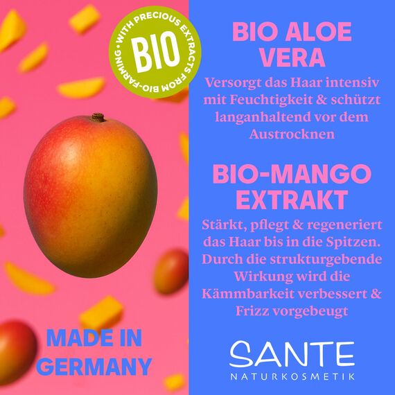 SANTE Naturkosmetik Intense Hydration Conditioner - 150 ml - Mit Aloe Vera & Mango-Extrakt - Conditioner für trockenes Haar - silikonfrei & vegan - dermatologisch getestet