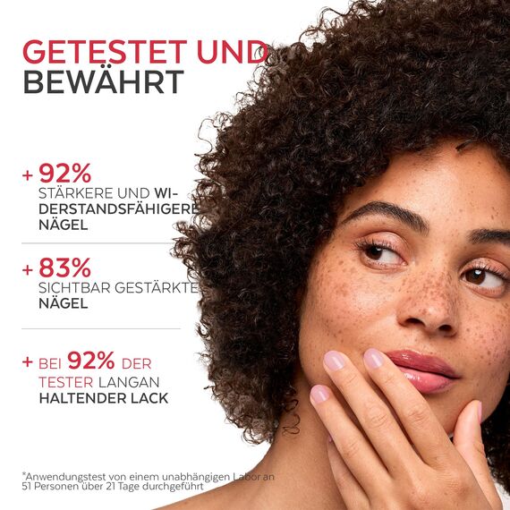 Nagelhärter Lack mit Biotin, Silizium und Keratin - Stärkt und repariert beschädigte, geschwächte, brüchige Nägel durch Gel-Nagellack, Alterung – Gloss Shine - Hände & Füße - Swiss Made