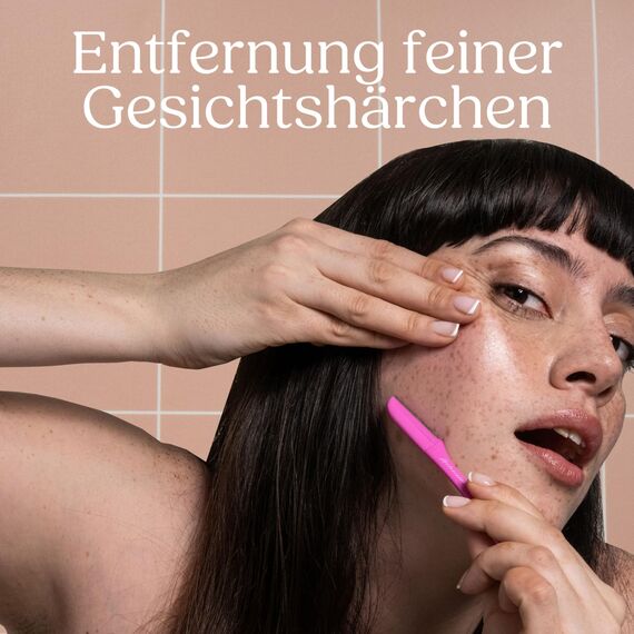 WILKINSON SWORD - Intuition Augenbrauenformer | Trimmt und entfernt Gesichtsbehaarung | Dermaplaning-Werkzeug | Packung mit 5 Einwegrasierern